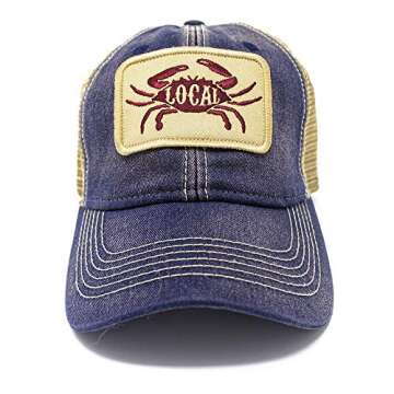 Everyday Trucker Hat Local Seafood in Deep Ocean Blue