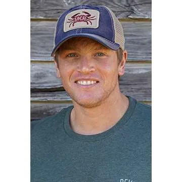 Everyday Trucker Hat Local Seafood in Deep Ocean Blue