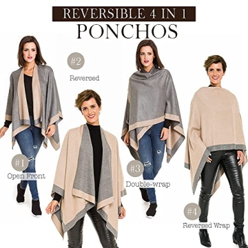 MELIFLUOS Women's Shawl Poncho for All Seasons