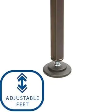 Seville Classics Sturdy Freestanding Storage Shelf for Bedroom, Closet, Entryway, Dorm Room Organizer, Stackable Durable Metal Shoe Rack, Espresso Slat, 3-Tier