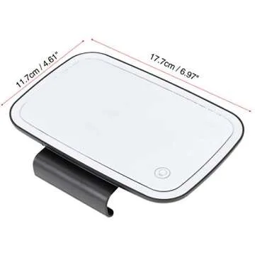 X AUTOHAUX Car Sun Visor Mirror with LED Touch Screen - Black