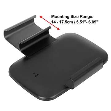 X AUTOHAUX Car Sun Visor Mirror with LED Touch Screen - Black