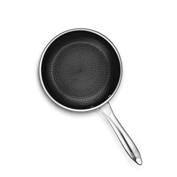 HexClad Hybrid Nonstick 3-Quart Saucepan with Tempered Glass Lid, Stay-Cool Handle, Dishwasher Safe, Induction Ready, Compatible with All Cooktops