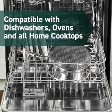 HexClad Hybrid Nonstick 3-Quart Saucepan with Tempered Glass Lid, Stay-Cool Handle, Dishwasher Safe, Induction Ready, Compatible with All Cooktops