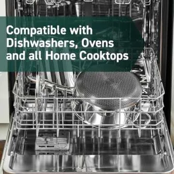 HexClad Hybrid Nonstick 3-Quart Saucepan with Tempered Glass Lid, Stay-Cool Handle, Dishwasher Safe, Induction Ready, Compatible with All Cooktops