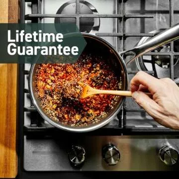 HexClad Hybrid Nonstick 3-Quart Saucepan with Tempered Glass Lid, Stay-Cool Handle, Dishwasher Safe, Induction Ready, Compatible with All Cooktops