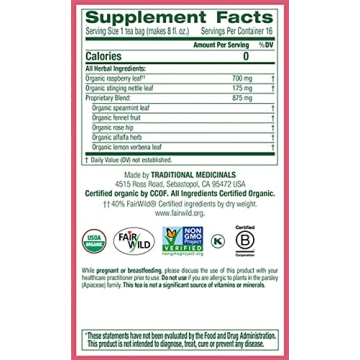 Organic Pregnancy Herbal Tea for Expecting Mothers 16 Bags