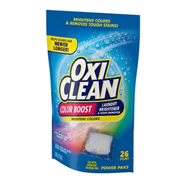 OxiClean Color Boost Laundry Brightener and Stain Remover Power Paks, 26 Count