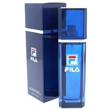 FILA Eau de Toilette for Men - Cool, Clean, Refreshing - A Classic Cologne For Men - Extra Strength, Long Lasting Scent Payoff - Trendy, Rectangular, Streamlined, Portable Bottle Design - 3.4 oz