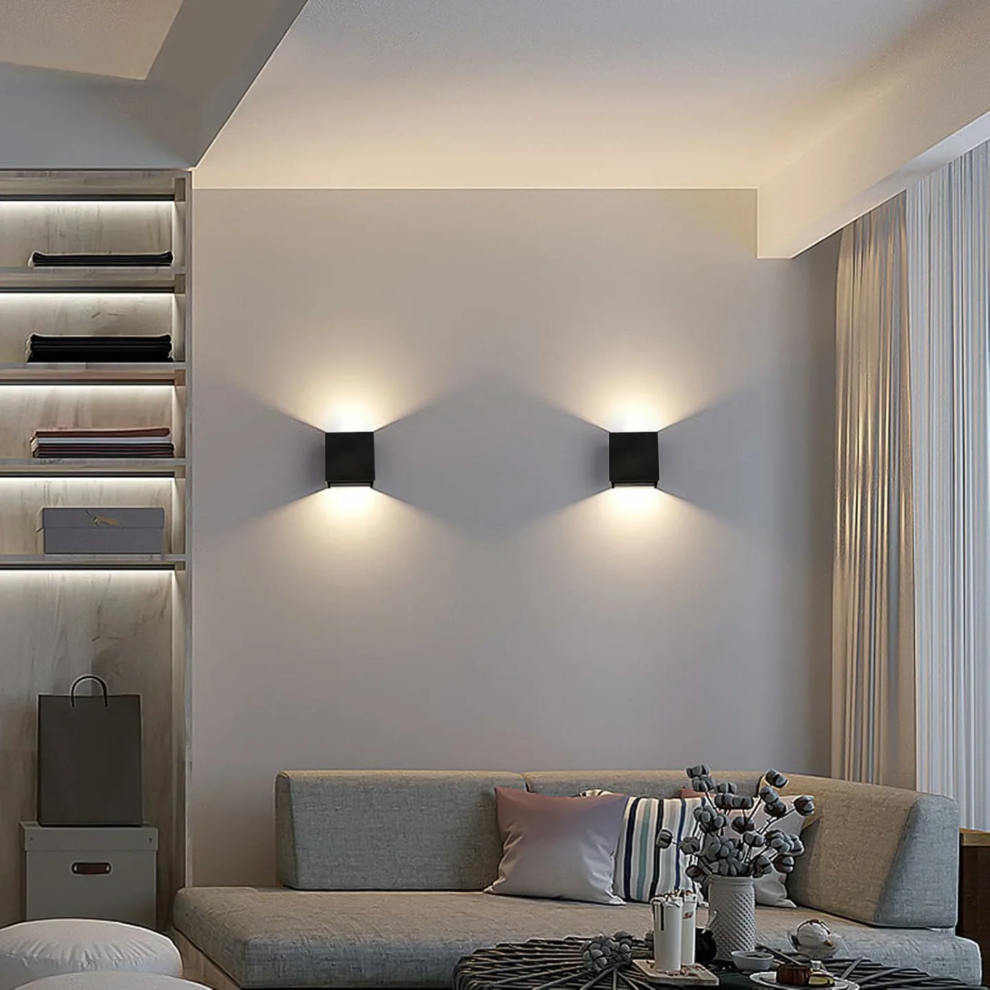 12W Adjustable Outdoor Sconce - 4 Pack Modern Wall Light