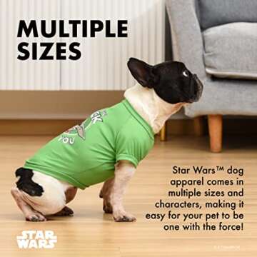 Star Wars for Pets Grogu May The Luck Be with You Dog Tee for St. Patrick's Day | Star Wars Dog St. Patty';s Shirt for Medium Dogs | Size Medium| Dog Clothing and Apparel, Cute Dog Clothes