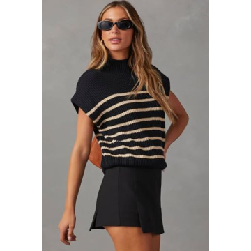 Dokotoo Women's Lightweight Knit Mock Neck Sweater Top