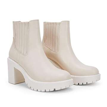 Stylish Womens Chelsea Lug Sole Ankle Boots for Comfort