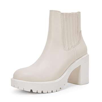 Stylish Womens Chelsea Lug Sole Ankle Boots for Comfort