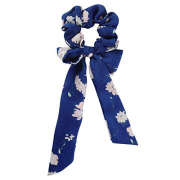 Wooyaya 14Pcs Chiffon Hair Scrunchies Bowknot Ribbon Elastics Hair Bands Scrunchy Flowers and Solid Colors Hair Rope Ties Hair Bow Ponytail Holder Accessories for Women Girls