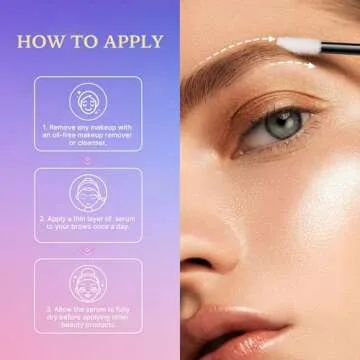 VieBeauti Eyebrow Growth Serum: Eyebrow Serum to Grow Brows with Advanced Formula to Boost Longer Fuller and Thicker Looking Eyebrows 3mL