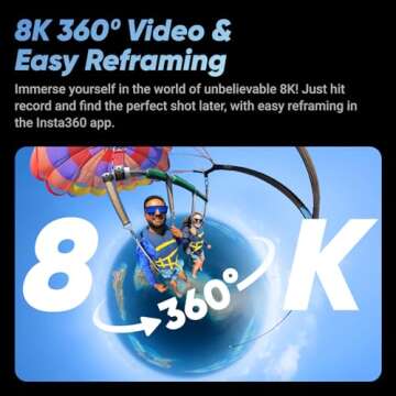 Insta360 X4 Standard Bundle - Waterproof 8K 360 Action Camera, 4K Wide-Angle Video, Invisible Selfie...