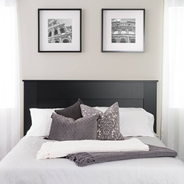 Chic Black Wood Headboard for Queen Beds – Elegant Design, Easy Assembly
