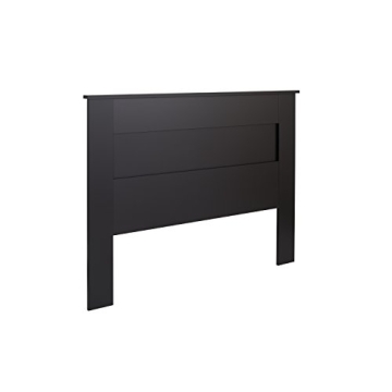 Stylish Flat Wood Panel Queen Headboard in Black