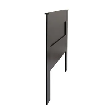 Stylish Flat Wood Panel Queen Headboard in Black
