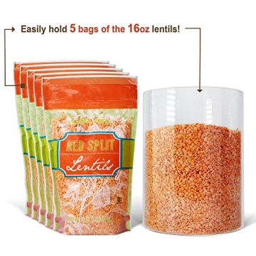 EcoEvo Glass Jars with Bamboo Lids for Kitchen Storage