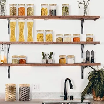 EcoEvo Glass Jars with Bamboo Lids for Kitchen Storage