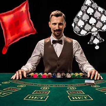 Lewtemi 16 Pcs Casino Party Decoration Casino Theme Party Playing Cards Balloons Spades Heart Shaped Foil Balloons for Las Vegas Poker Events Night Birthday