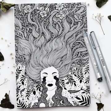 MISULOVE Fine Point Multi-Liner Pens - 10 Pack Set, Ideal for Anime Sketching, Bible Journaling, and Fine Line Drawing for Versatile Artistic Applications