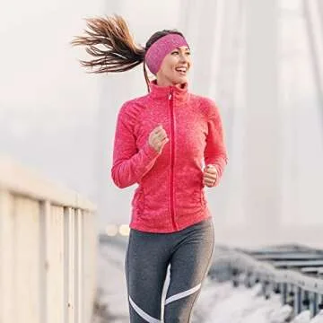 Linlook Winter Sports Headband for Women and Men-Fleece Stretchy Ear Warmer Cover for Running,Hiking,Skiing,Cycling,Jogging