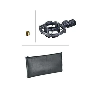 Audio-Technica AT2035 Cardioid Condenser Microphone Bundle with Pop Filter, XLR Cable, and Austin Bazaar Polishing Cloth