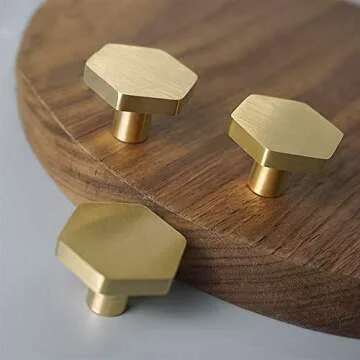 RZDEAL Solid Brass Knobs for Furniture Upgrade (8Pcs)