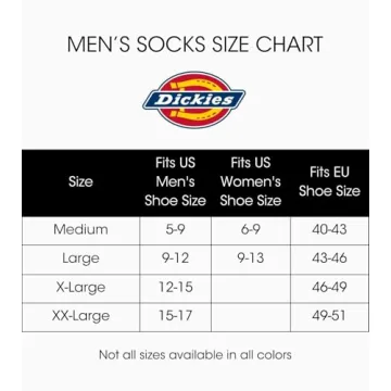 Dickies Dri-tech Crew Socks - 6 Pairs, Size 6-12
