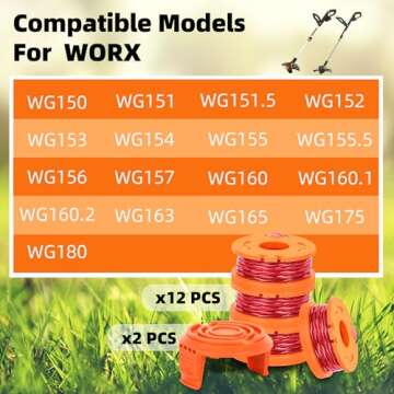Xgunion Worx Trimmer Spool Line - 14 Pack Replacement