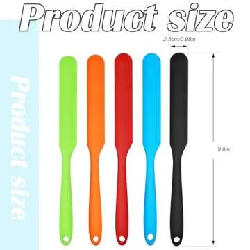 5pcs Heat Resistant Silicone Jar Scraper Spatulas Set