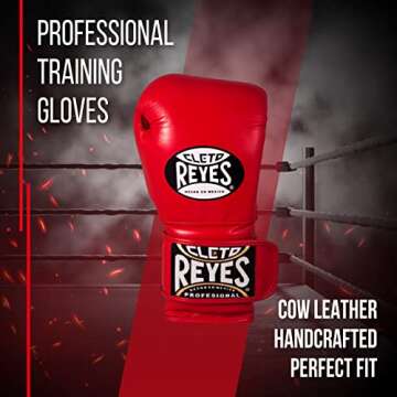 CLETO REYES Training Boxing Gloves with Hook and Loop Closure – Perfect for Sparring and Heavy Pun...