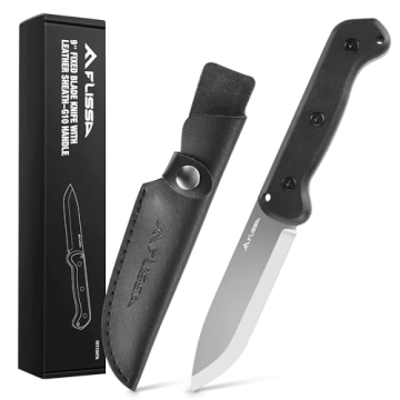 FLISSA 9" Fixed Blade Knife - D2 Steel Hunting Knife for Outdoor Adventures