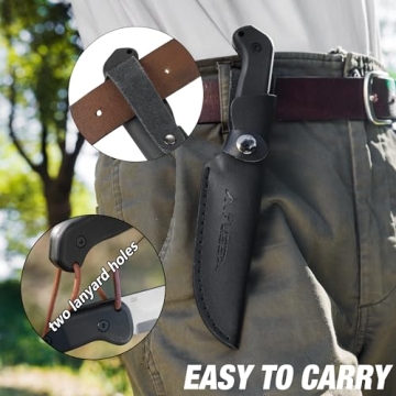 FLISSA D2 Steel Survival Knife for Camping and Outdoor