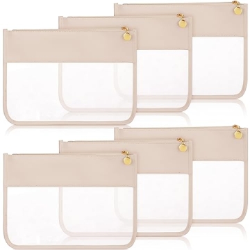 Waterproof Clear Zipper Pouch Set for Makeup & Travel Essentials