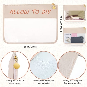 Waterproof Clear Zipper Pouch Set for Makeup & Travel Essentials