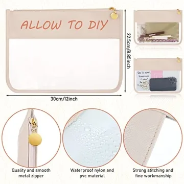 Waterproof Clear Zipper Pouch Set for Makeup & Travel Essentials