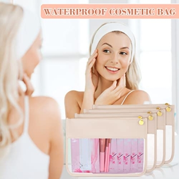 Waterproof Clear Zipper Pouch Set for Makeup & Travel Essentials