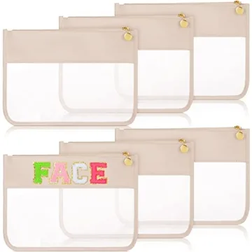 Waterproof Clear Zipper Pouch Set for Makeup & Travel Essentials