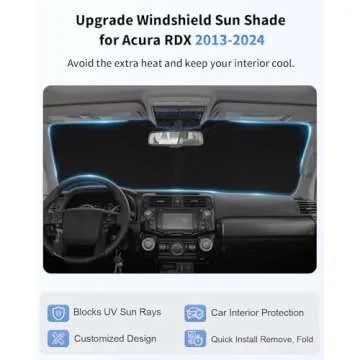 Custom Fit SLOGENTO Windshield Sun Shade for Acura RDX
