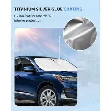 Custom Fit SLOGENTO Windshield Sun Shade for Acura RDX