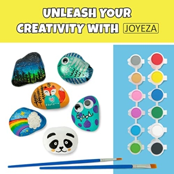 JOYEZA Rock Painting Kit Deluxe for Creative Kids
