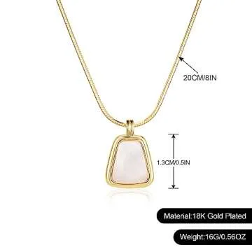 NANDUDU Gold Pendant Necklace - Pearl Choker Necklaces - Dainty Gold Plated Necklace Jewelry for Women (Pearl 1)