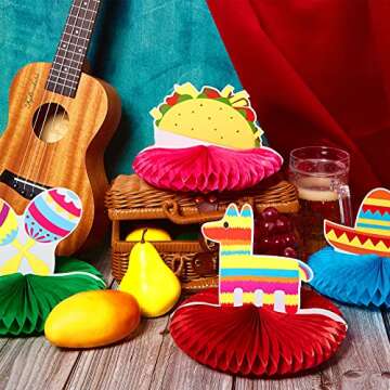 Vibrant 9 Pieces Fiesta Party Decorations for Celebrations