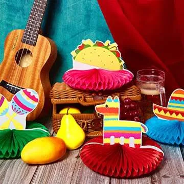 Vibrant 9 Pieces Fiesta Party Decorations for Celebrations