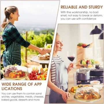 Elegant 24 Pcs Plastic Serving Tray Set for Parties