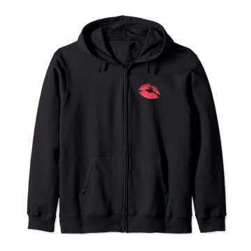 COMFY CLUB Kiss Graphic Zip Hoodie - Ultimate Casual Comfort
